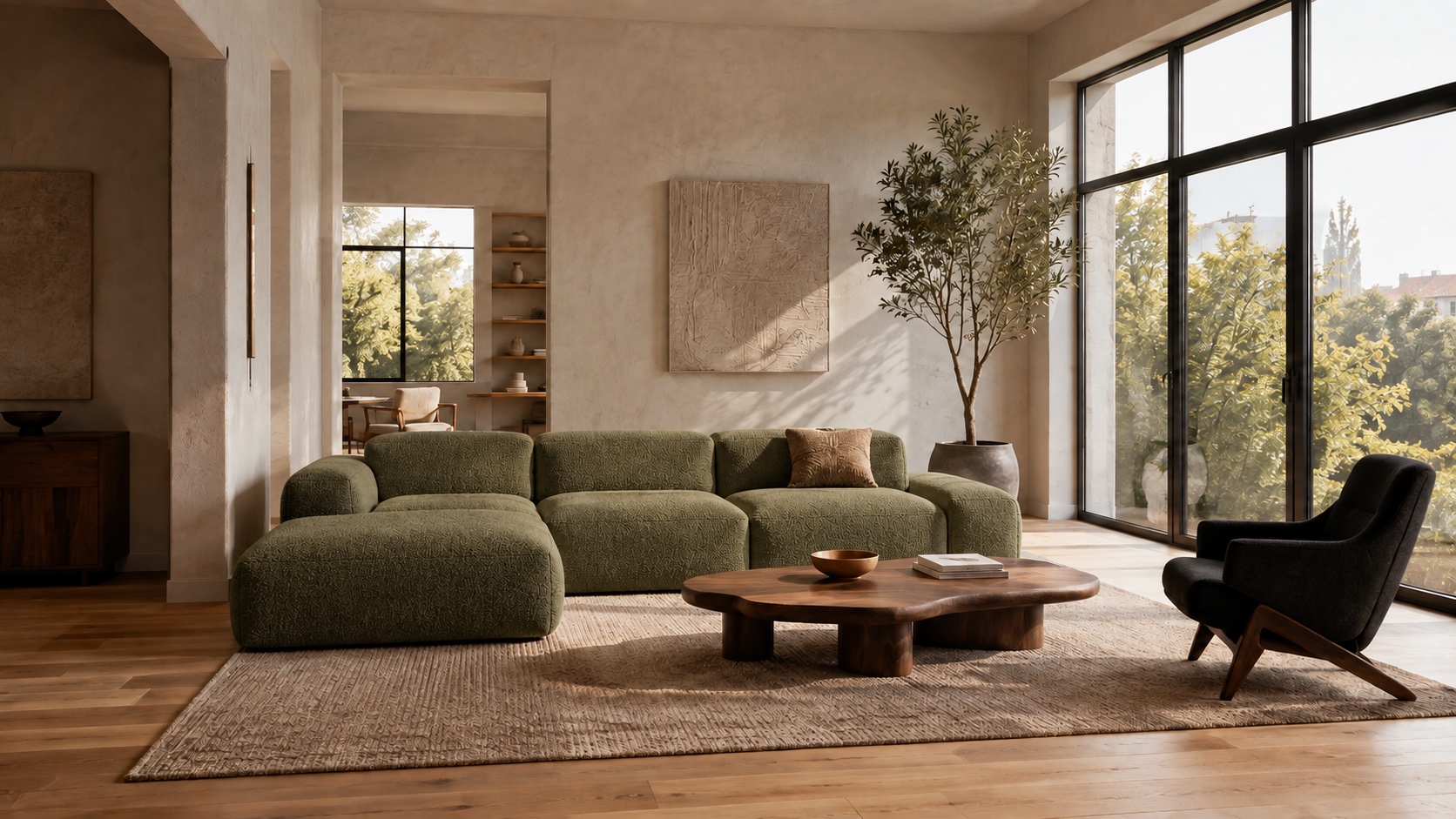 Olive sofa